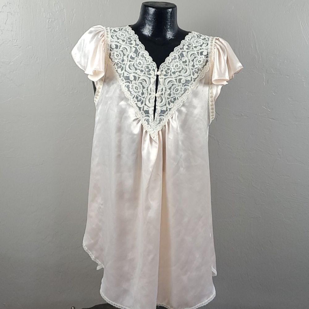 Vintage Lily of France sleepwear lace women size M